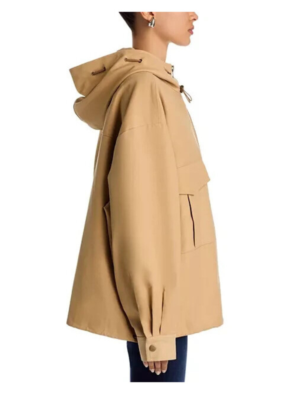 NEW, Mother The Light Drizzle Raincoat in Beige sz S #C4859 - Picture 2 of 10